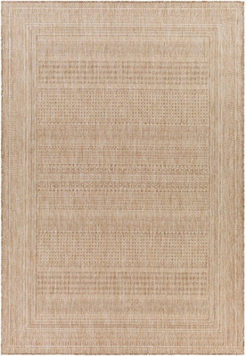 Livabliss Tuareg-Global Beige Brown Ivory Graphic In- & Outdoor Jute-Look Rug 160 X 213 Cm Easy Care, Non Shedding - image 1