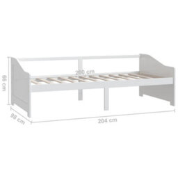 Berkfield 3-Seater Day Bed White Solid Pinewood 90X200 Cm - thumbnail 8