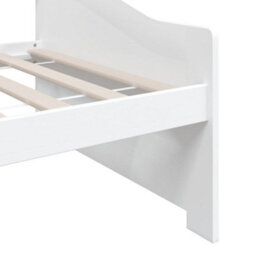 Berkfield 3-Seater Day Bed White Solid Pinewood 90X200 Cm - thumbnail 7