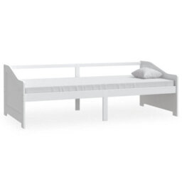 Berkfield 3-Seater Day Bed White Solid Pinewood 90X200 Cm - thumbnail 2
