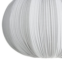 Wyld And Coco Pendant Lamp, Pleated Grey Cotton Shade, Adjustable Cord, Led-Compatible, 38Cm Diameter, 83Cm Drop - thumbnail 7