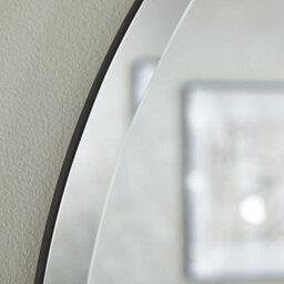 The Online Mirror Shop Round Mirror Simplistic Bevelled Round Shape With Stylish Black Outline- 80Cm Diameter For Hanging In Anywhere Inside Of Your Home - thumbnail 3