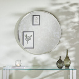 The Online Mirror Shop Round Mirror Simplistic Bevelled Round Shape With Stylish Black Outline- 80Cm Diameter For Hanging In Anywhere Inside Of Your Home - thumbnail 2