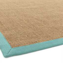 Aqua Bordered Plain Modern Easy To Clean Rug For Dining Room Bed Room And Living Room-120Cm X 180Cm - thumbnail 4