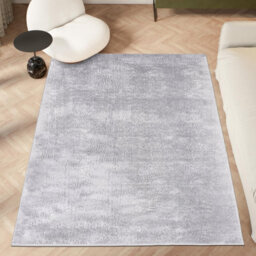 Homeart Soft Area Rugs, Anti-Slip, Machine Washable Fluffy Carpet For Living Room Bedroom Kitchen, Light Grey, 160X230 Cm - thumbnail 2