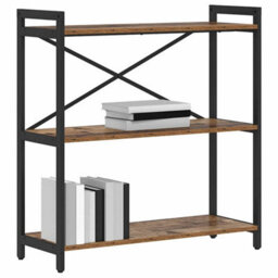 Berkfield Modern Bookcase Old Wood 80 X 30 X 83 Cm Engineered Wood - thumbnail 3