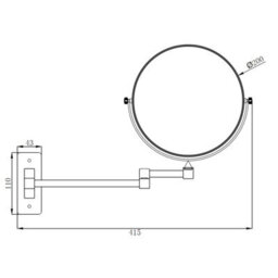 Homestylestore Chrome Wall Mounted Round Bathroom Shaving Vanity Mirror - thumbnail 2