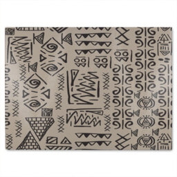 Benjamin Tate Design Striped Egyptian Theme With Ethnic And Tribal Motifs Glass Chopping Boarddesigner Style - thumbnail 2