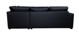 Westpoint Venice Big Corner Sofa Faux Leather Black Right Hand Side - thumbnail 6