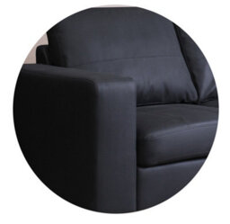 Westpoint Venice Big Corner Sofa Faux Leather Black Right Hand Side - thumbnail 3