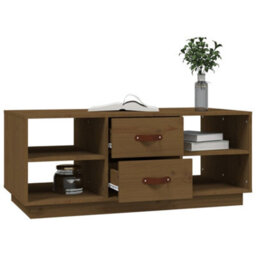 Berkfield Modern Coffee Table Honey Brown 100X50X41 Cm Solid Wood Pine - thumbnail 4