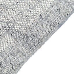 Beliani Grey And Off White Handwoven Wool Area Rug 80 X 150 Cm - Low Pile, Modern Design - thumbnail 6