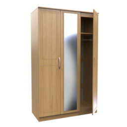 Stafford Triple Mirror Wardrobe In Modern Oak (Ready Assembled) - thumbnail 6