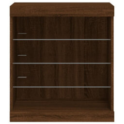 Berkfield Sideboard With Led Lights Brown Oak 60.5X37X67 Cm - thumbnail 6
