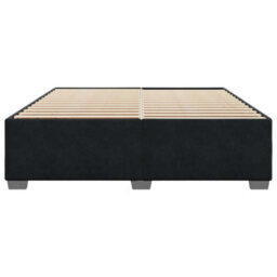 Berkfield Bed Frame Without Mattress Black Super King Velvet - thumbnail 4