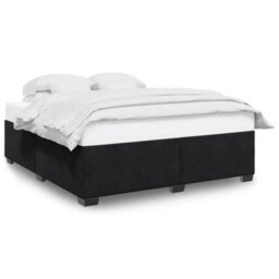 Berkfield Bed Frame Without Mattress Black Super King Velvet - thumbnail 2