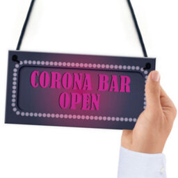 Red Ocean Corona Bar Open Sign Neon Effect Home Bar Pub Man Cave Hanging Sign - thumbnail 6