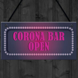 Red Ocean Corona Bar Open Sign Neon Effect Home Bar Pub Man Cave Hanging Sign - thumbnail 4