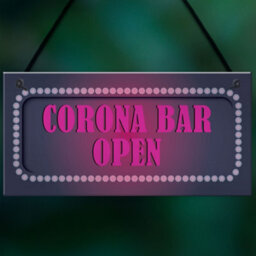 Red Ocean Corona Bar Open Sign Neon Effect Home Bar Pub Man Cave Hanging Sign - thumbnail 5