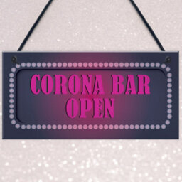 Red Ocean Corona Bar Open Sign Neon Effect Home Bar Pub Man Cave Hanging Sign - thumbnail 3