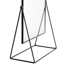 Harbour Housewares Metallic Vanity Mirror - 50 X 32Cm Black Adjustable Tilt Dressing Table Mirror Sleek Modern Makeup Mirror - thumbnail 5