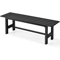 Gainoom 2-Person Outdoor Bench Waterproof Garden Seat Slatted Outdoor Furniture Loveseat - thumbnail 1