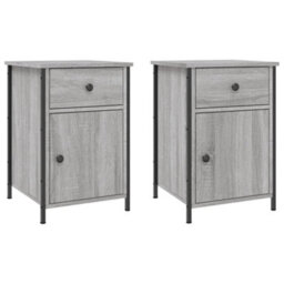 Berkfield Bedside Cabinets 2 Pcs Grey Sonoma 40X42X60 Cm Engineered Wood - thumbnail 2