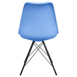 Fusion Living Soho Light Blue Plastic Dining Chair With Black Metal Legs - thumbnail 4