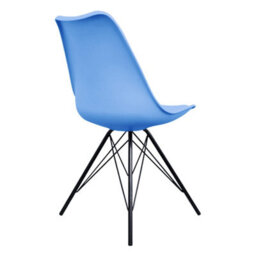 Fusion Living Soho Light Blue Plastic Dining Chair With Black Metal Legs - thumbnail 5