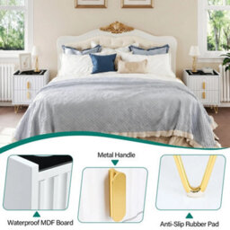 Smart Bedside Table With Light Phone Wireless Charging Bedroom - thumbnail 6