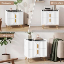 Smart Bedside Table With Light Phone Wireless Charging Bedroom - thumbnail 3