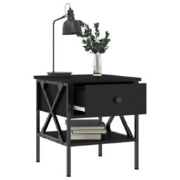 Berkfield Bedside Tables 2 Pcs Black 40X42X45 Cm Engineered Wood - thumbnail 4