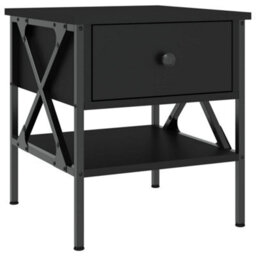 Berkfield Bedside Tables 2 Pcs Black 40X42X45 Cm Engineered Wood - thumbnail 5