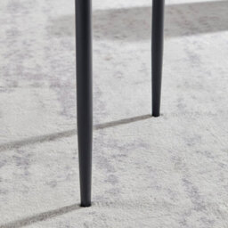 Furniturebox Uk 4X Milan Black Hatched Velvet Dining Chairs Silver Legs - thumbnail 9