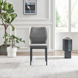 Furniturebox Uk 4X Milan Black Hatched Velvet Dining Chairs Silver Legs - thumbnail 3