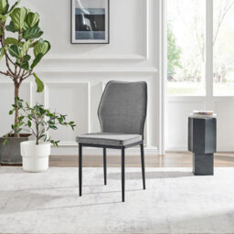 Furniturebox Uk 4X Milan Black Hatched Velvet Dining Chairs Silver Legs - thumbnail 4