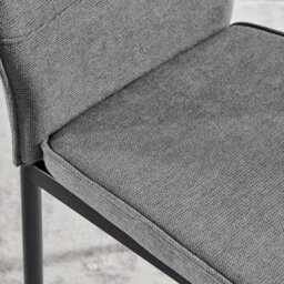 Furniturebox Uk 4X Milan Black Hatched Velvet Dining Chairs Silver Legs - thumbnail 7