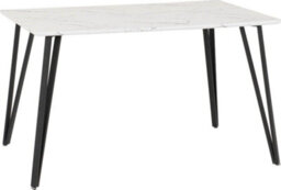 Seconique Marlow Dining Table In White Marble Effect Finish - thumbnail 1