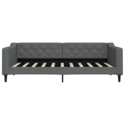 Berkfield Day Bed Dark Grey 90X190 Cm Fabric - thumbnail 2