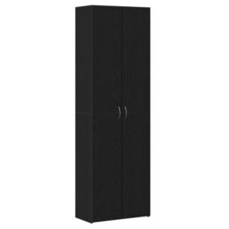 Walplus Black Oak Office Cabinet 60X32X190 Cm Made From Engineered Wood - thumbnail 2