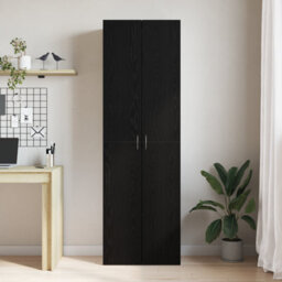 Walplus Black Oak Office Cabinet 60X32X190 Cm Made From Engineered Wood - thumbnail 4