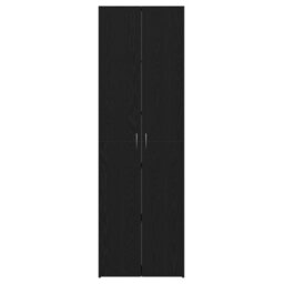 Walplus Black Oak Office Cabinet 60X32X190 Cm Made From Engineered Wood - thumbnail 7