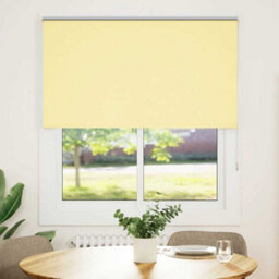 Berkfield Durable Roller Blind Blackout Yellow 135X175 Cm Fabric Width 131.6 Cm Polyester - thumbnail 1