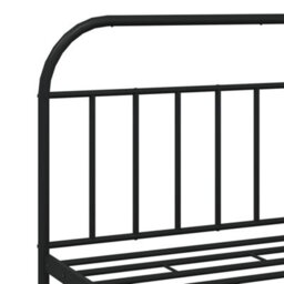 Vidaxl Metal Bed Frame Without Mattress With Footboard Black 180X200Cm - thumbnail 9