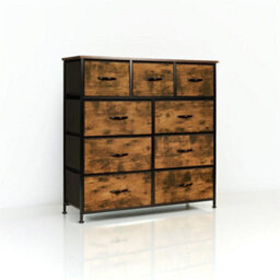 Modcraft 9-Drawer Fabric Chest Of Drawers With Wooden Top - thumbnail 4