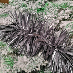 Samuel Alexander 2M X 15Cm Chunky & Fine Mix Christmas Tinsel Garland In Matt Graphite - thumbnail 4