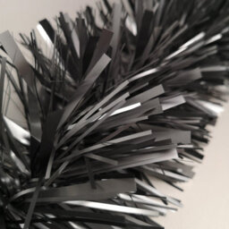 Samuel Alexander 2M X 15Cm Chunky & Fine Mix Christmas Tinsel Garland In Matt Graphite - thumbnail 7