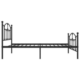 Berkfield Metal Bed Frame With Headboard And Footboard Black 75X190 Cm - thumbnail 6