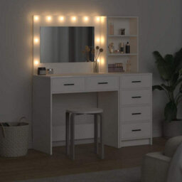 Walplus Dressing Table White 78.5 X 41 X 135 Cm Engineered Wood - thumbnail 4