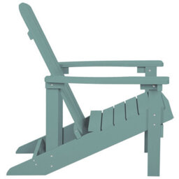Beliani Garden Chair Adirondack With Footstool Turquoise - thumbnail 6